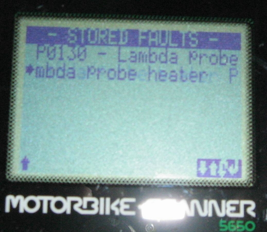 Stored fault codes